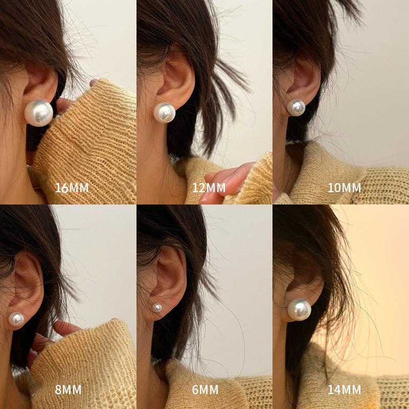 Women's Pearl Stud Earrings High-end SenseElegantEarrings Fashion Niche Simple VersatileAccessories