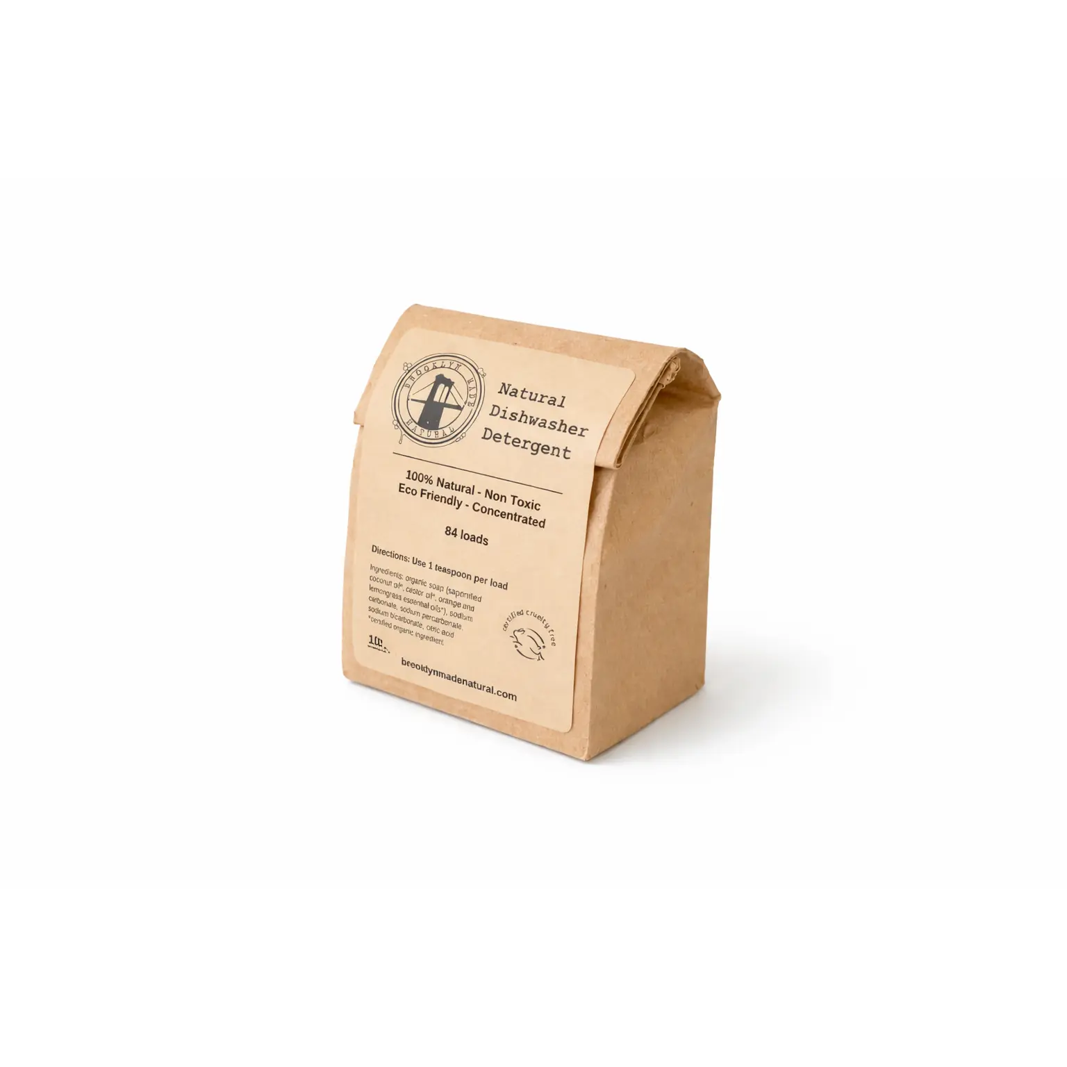 Dishwasher Detergent Powder - Non-toxic, Vegan, Antibacterial, Plant-based, Chemical-free