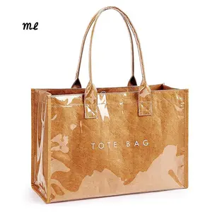 2026 Summer New Waterproof Minimalist Transparent Tote Bag, Suitable For School, Work, Travel, Beach Travel & Other Simple Commuting Large Capacity Bag outdoorfun