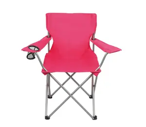Fuchsia Folding Quad Chair - Portable and Compact Design for Easy Storage and Transport