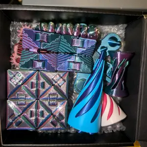 Fidget Box 3D Printed Lot of 8 - Vibrant Colors & Unique Designs for Stress Relief & Fun