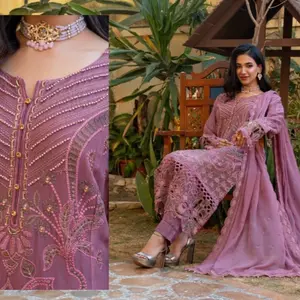 Pakistani panjabi shefon suit fabric shefon Womenswear Clothes