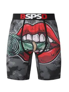 Men's Regular Fit Lip Print Boxershorts, Boxers Briefs, Casual Comfy Breathable Underwear for Daily Wear, Mens Underwear for All Seasons