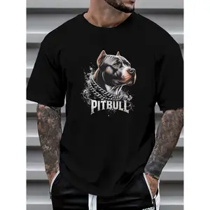 man's t-shirt print summer American Pitbull Dog T-Shirt, Pitbull Shirt, Dog Lover T Shirt, Men's Dog Tee, Gift For Dog Lovers