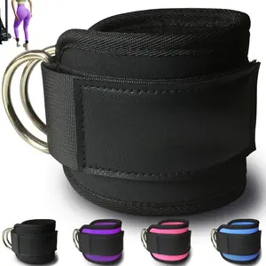 Cable Machine Ankle Strap (Pair), Ankle Cuff for Leg Extensions, Kickbacks, Lower Body Exercises, Booty Hip Abductors Exercise, Glute Workouts, for Home & Gym