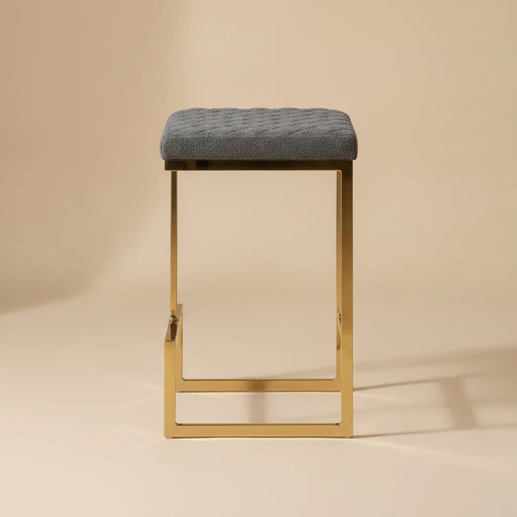 Felicia Grey Boucle Counter Stool