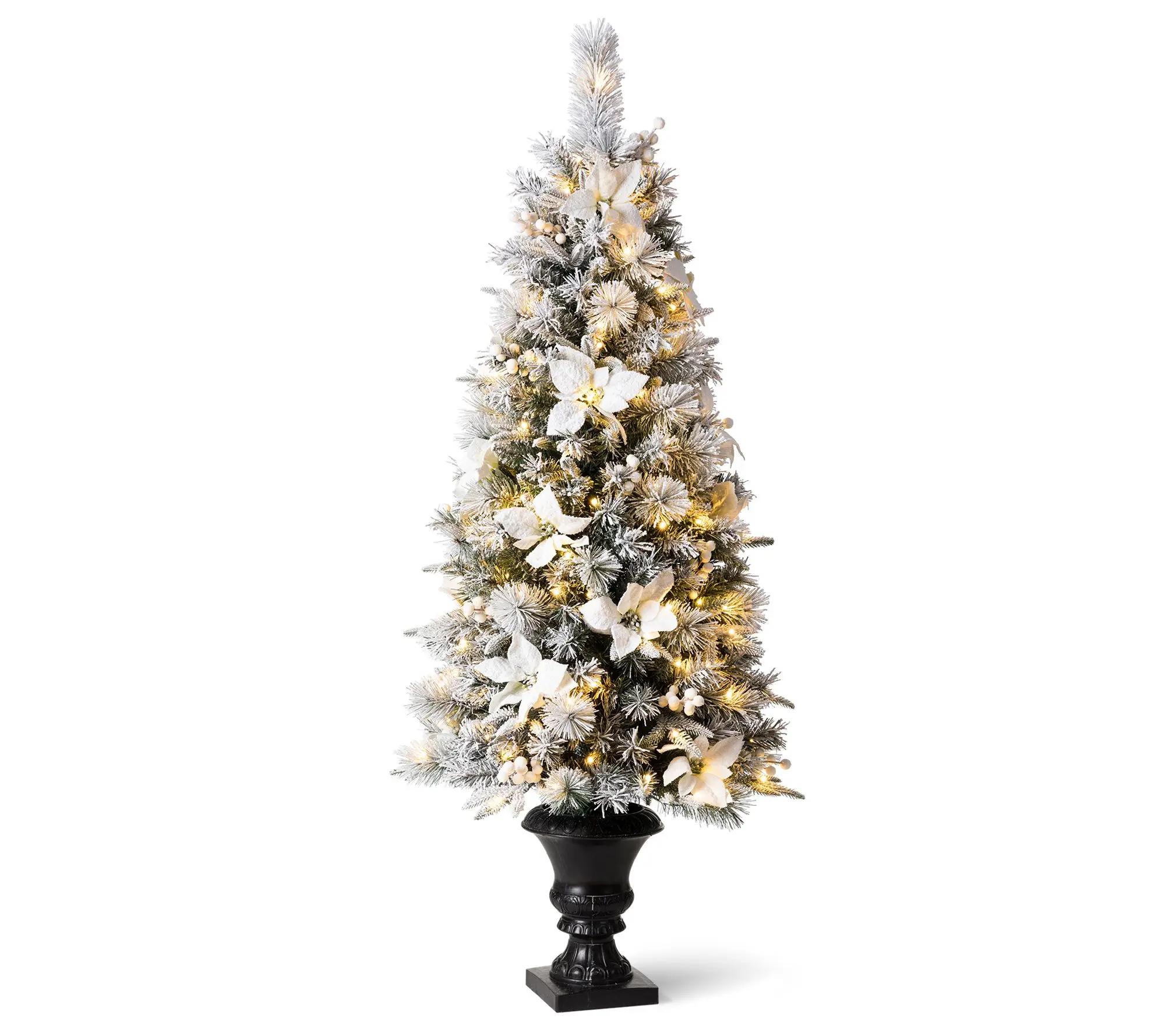 Glitzhome 5ft Pre-Lit Pine Lighted Faux Christmas Porch Tree Glitzhome 5ft Pre-Lit Pine Lighted Faux Christmas Porch Tree