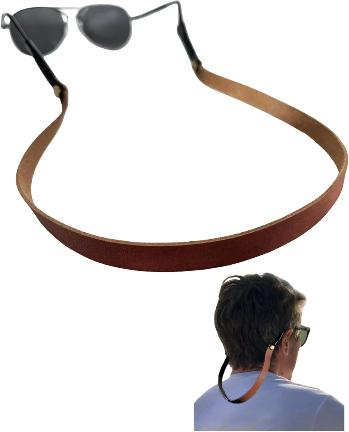 Full-grain Leather Glasses Strap Handmade Sports Sunglasses Eyeglasses Holders Around Neck Gifts for Men Women