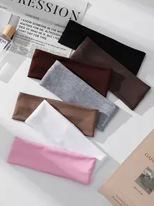 4Pcs Multicolor Non Slip Headbands for Women & Men, Soft Stretchy Cotton Hair Bands, Sweat Absorbent Elastic Hair Wraps for Yoga, Running, Workout, Travel and Daily Use,Fashion Hair Accessories