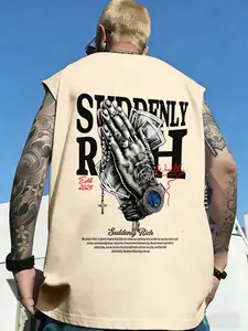 Men's Casual Sleeveless Vest, Perfect for Various Occasions, Travel & Home Wear, Comfortable Fabric, Geometric Pattern, Fitted Style