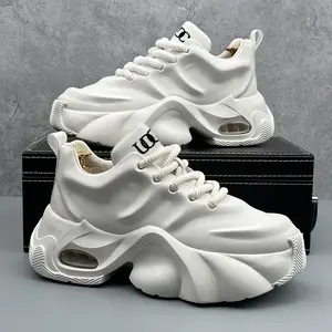 Men's casual sports shoes with thick soles, durable and breathable, comfortable and fashionable. Running shoes with anti slip, shock-absorbing and strong grip are fashionable men's shoes