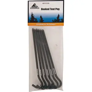 Liberty Mountain  7in. Aluminum Hooked Tent Peg - 6 Pack