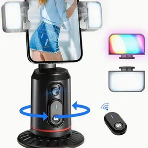 360° Face Tracking Auto Gimbal Shot with Intelligent Gesture Body Follow, Pan-Tilt Head Gimbal, and Chargeable Battery