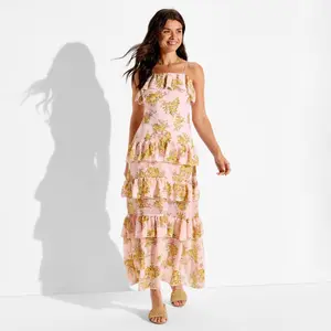 Women's Flounce Tiered Maxi A-Line Dress - Wild Fable