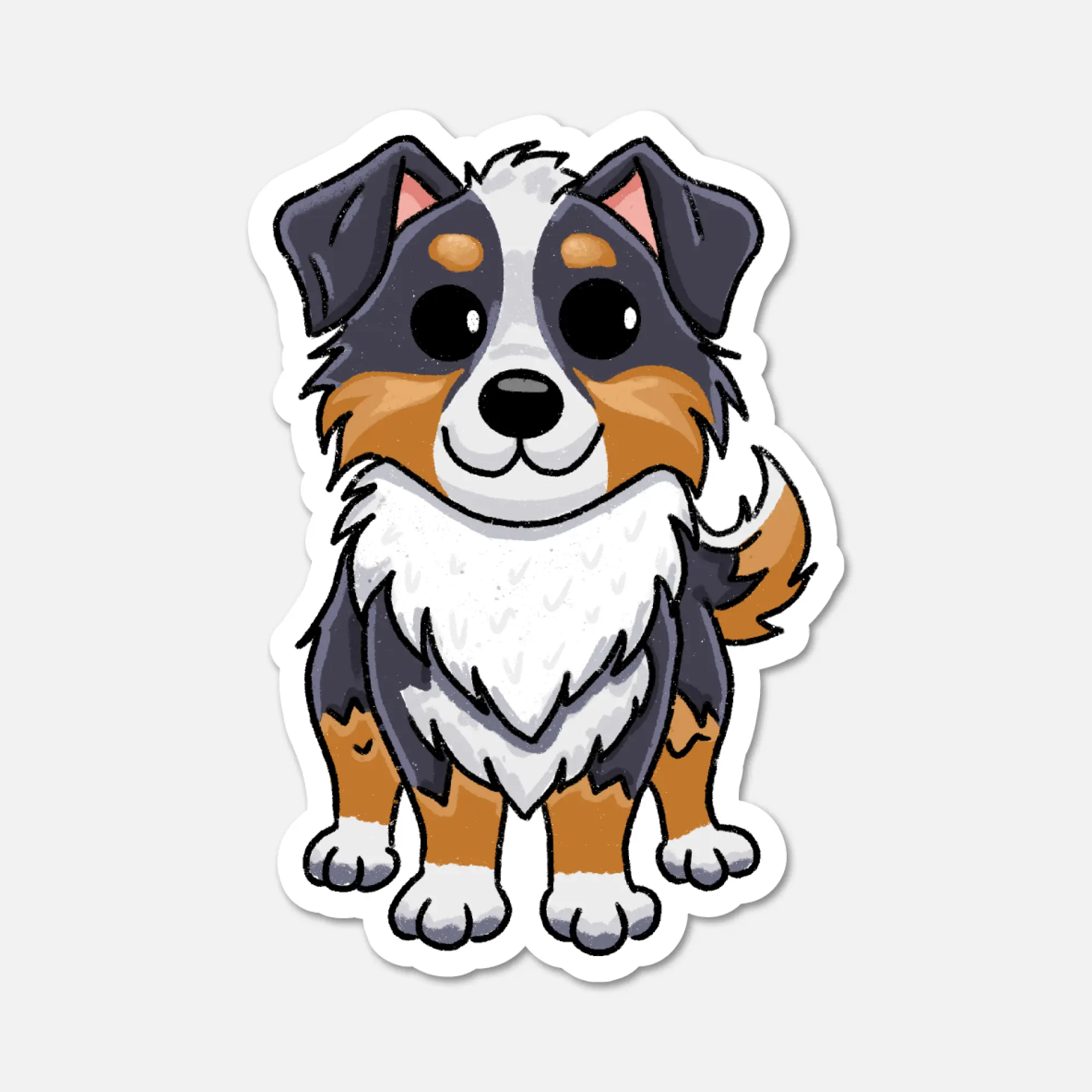 Rusty, The Australian Shepherd - Dog Sticker vinyl sticker