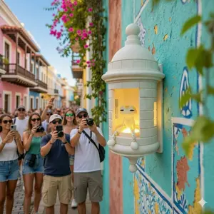 Puerto Rican Coquí Garita Wall Lamp, RGB LED Color-Changing Frog Night Light with Remote, 3D Printed Boricua Home Decor for Bedroom & Office, Gift Idea