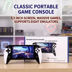 X9 Handheld Game Console, 5.5-Inch Screen, Dual Joystick, 8 Emulators Built-in, Retro Gaming Device, Ideal Gift for Gamers and Holidays