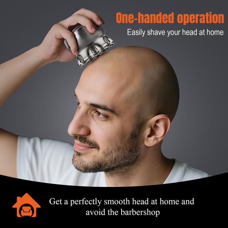 Latest Model 7D Bald Head Shaver, Electric Shaver for Menmagnetic head, IPX7 Waterproof Wet & Dry Shaving, Safe Head Shaver, LED Display, Type-C Charging, Perfect Gift for Dad Him Men smooth shave cordless rechargeable bald head razor Flawless