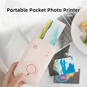 New Photo Printer 2x3 Micro Portable Colour Photo Printer With Wireless Mobile Connectivity Compatible With Ios And Android Ready To Print Memories For Parties Trips And Getaways - Office & School Supplies Advertising printing and drawing equipment