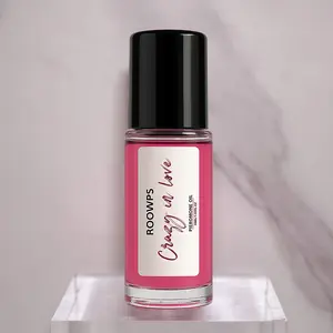 ROOWPS Cosmetics CRAZY IN LOVE Mini Roll On Perfume Oil – TikTok Viral Fragrance for Women, Mango Citrus Rose Musk, Eau de Parfum, Date Night Mood Boost, Nightclub Essential, Ideal Women’s Day Gift