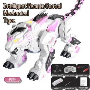 2.4GHz Electric Remote Control Tiger Toy, Smart Mechanical Pet, Dancing Storytelling Mimicry Inversion Programming, Interactive Educational Gift
