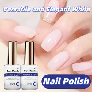 2 PCS Keratin 3 Day Nail Strengthener -lmproves nailproblems, keeps polish lasting longer, adds extra strengthto brittle nails, promotes growth & repair, 15ml