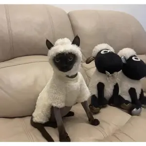 Hairless cat clothes autumn and winter thickened polar fleece warm four-legged sphinx devon cat lamb double-sided fleece cotton
