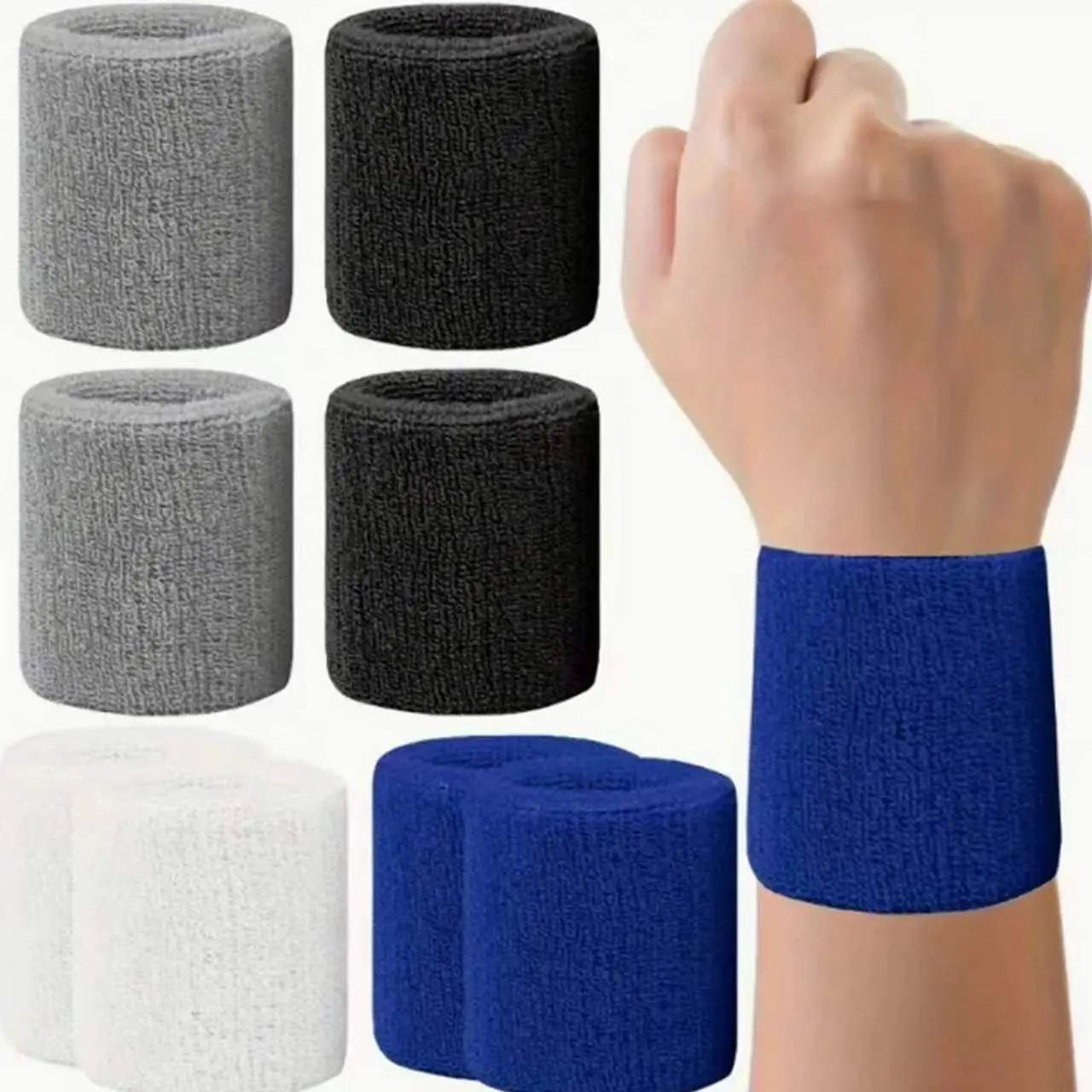 Elastic Sweat-Wicking Wristband, Lightweight Comfortable, Ideal for Outdoor Sports, Unisex Design, Sports Accessories, Available in 1/3 Pieces, Wrist Bands Sports