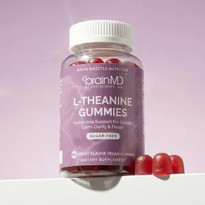 BrainMD - L-Theanine Gummies | Fast-acting Support for Greater Calm, Clarity, and Focus - 60 vegan  gummies