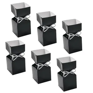 Bulk 48 Pc. Black Vertical Square Hourglass Favor Boxes
