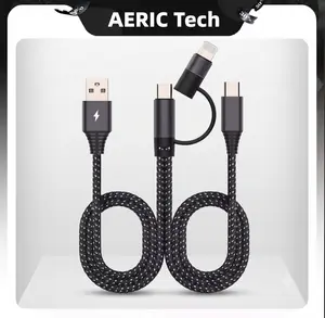 3-in-1 Universal OTG Sound Card Live Broadcast Cable, Type-C to 2-Digital Audio Adapter for Apple & Android Devices, USB-Aux Playback Type C Accessories