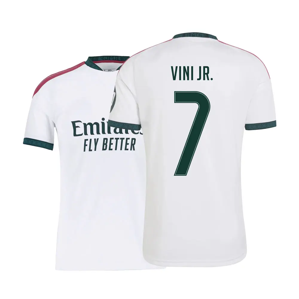 5# Bellingham 26 27 Home 7# Vini JR White Short Sleeve 10# Mbappe Soccer Jersey 8# Valverde 15# Arda Güler 11# Rodryao Jersey