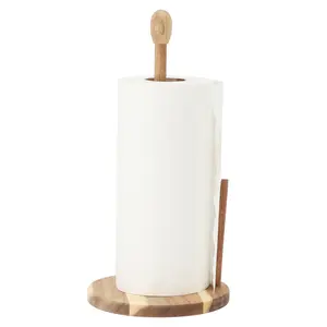 MegaChef 14 inch Acacia Wood Paper Towel Holder