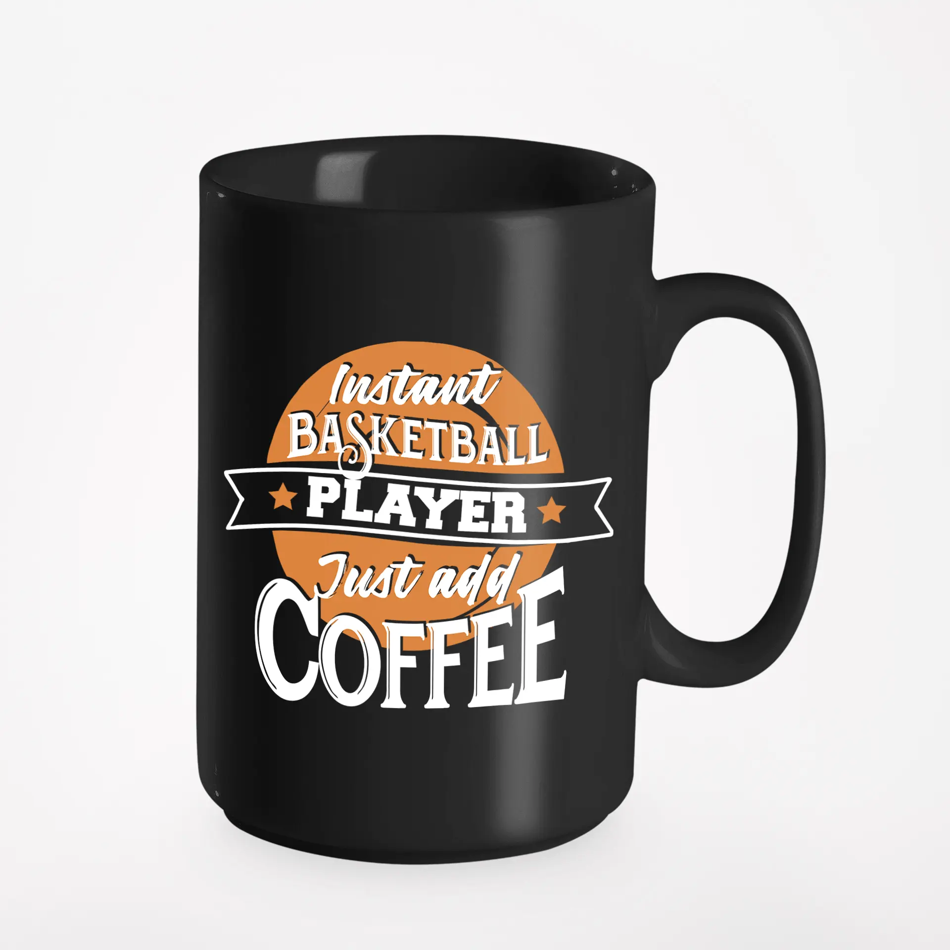 Instant Basketball Player, Black 15oz Ceramic Mug