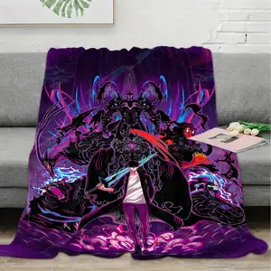 Solo Leveling ARISE creativity  flannel blanket, exclusive gift for home, office, camping travel, personalized pattern design, modern style, soft texture