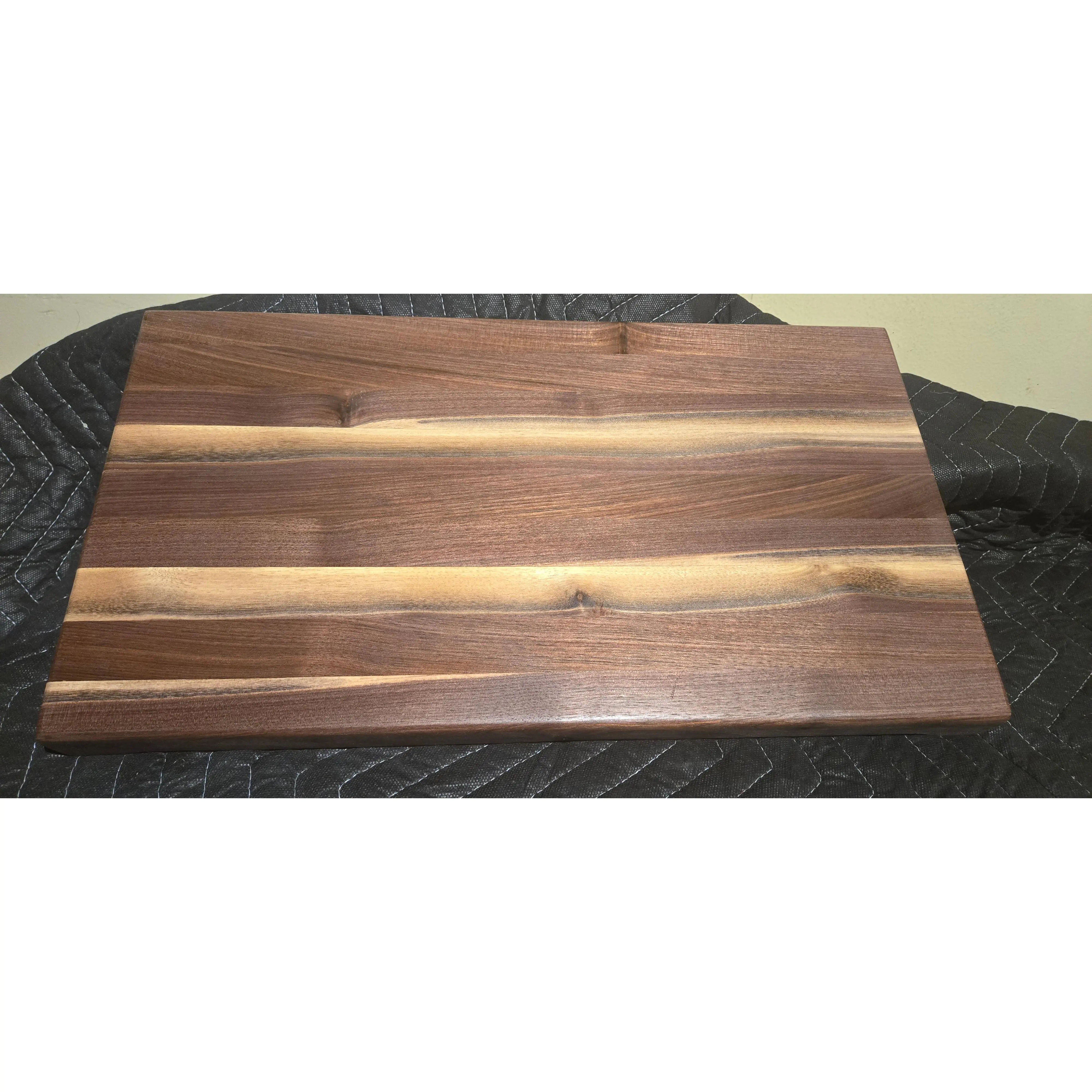 Handmade Solid Walnut Charcuterie & Serving Board with Finger Grooves – 19 x 10.5"
