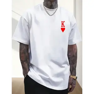 Fashion Letter Pattern Men's T-Shirt Pure Cotton Skin Comfortable Trend, Suitable For Sports Out At Home Suitable For Lovers Loved Ones Streetwear Top statement