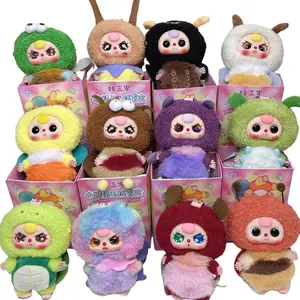 Baby Three Little Elf Series Animal Elements Plush Doll, Kawaii Plush Stuffed Animal Blind Box, Figure Cute Collectible Mini Kawaii Bunny Doll Desktop Decor, Mystery Surprise Toy Gift for Girls