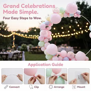 Balloon Arch Kit, 2m Adjustable Balloon Stand with Table Clamps, Sturdy Festive & Party Supplies Accessory