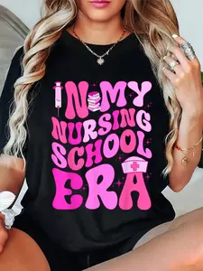 100% Cotton Nursing Student Era For Future Nurse School Essentials T-Shirt