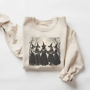 Vintage Girls Will Be Girls Witch Sweatshirt, Funny Witch Sweatshirt, Vintage Halloween Women Shirt, Witchy Vibes Shirt BHV