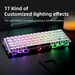 This is a super cool 61-key mechanical gaming keyboard featuring a unique design and rich RGB lighting—making it the perfect gift for family and friends who love online gaming.