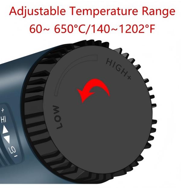 LCD Display Heat Shrink Tool Kit, 4 Nozzles Included, Multi-Function Hand Tool for Vinyl Wrap, Shrink PVC, Paint Removal & Home DIY, US Plug