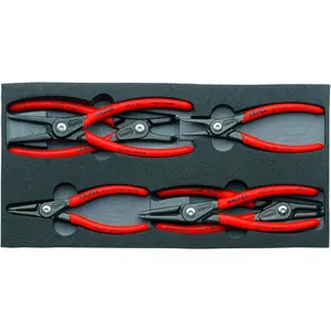 Knipex 00 20 01 V02 6-Piece Circlip Snap-Ring Pliers Set