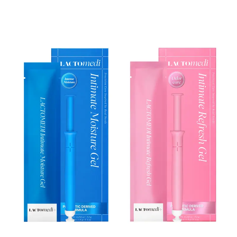 LACTOMEDI Refresh & Moisture Intimate Gel Duo | 1 Box Each | pH Balance, Freshness, Hydration & Dryness Comfort
