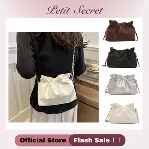 Cloud Puff Chain Crossbody Bag - Pleated Soft Shoulder Bag for Women, Elegant & Cute Day-to-Night Purse | #Balletcore
