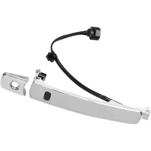 Exterior Chrome Door Handle Front Left Driver Side with Keyhole| Smart Entry Keyless| for 2010-2013 Nissan Rogue.| Replaces# 80640-CZ31B, 80645-CA000