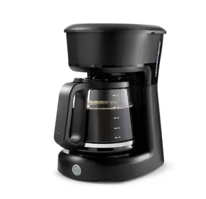 Black 12-Cup Coffee Maker, Elegant Design, Ideal for Coffee Lovers, Versatile for Home or Office Use