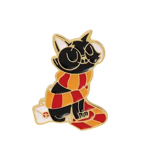 Harry Potter Wizard kawaii Cat Brooch Fashion Metal