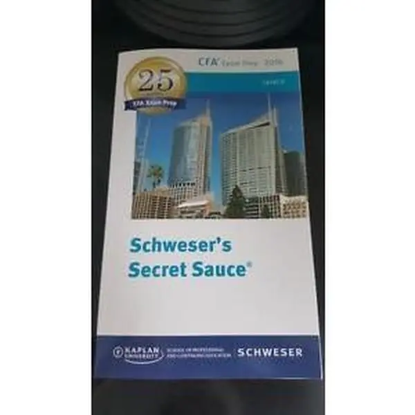 Used Kaplan Schweser Secret Sauce 2016 Level 2 (Paperback) - English, Concise Review for CFA Candidates, Essential Exam Strategies & Exam Tips